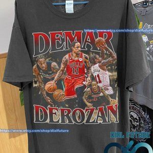 Vintage 90s Basketball Bootleg Style T-shirt, Demar Derozan Graphic Tee, Demar D